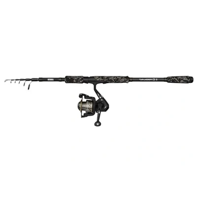 Image de Mitchell Tanager G2 Telespin Combo, Canne à pêche et Moulinet pour la en Eau Douce du Sandre de Perche, Solide, léger Polyvalent, Noir, modérée 2,10 m, Taille 1000