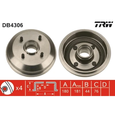 Image de Tambour de frein TRW DB4306