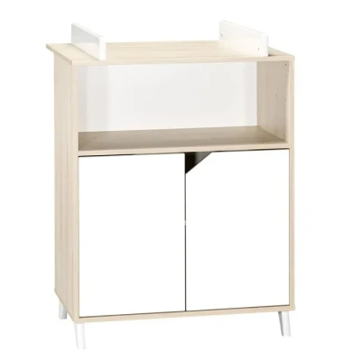 Image de Commode à langer 2 portes et 1 niche SCANDI NATUREL