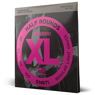 Image de D&#039;Addario ENR71 Cordes longues pour basse avec filet demi rond Regular Light 45 100