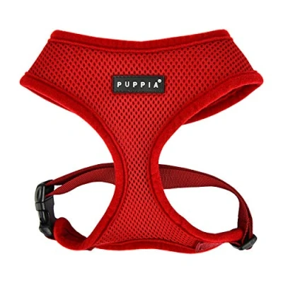 Image de Puppia Harnais Petit Chien et pour Moyen léger Super Doux en Plusieurs couleurss Anti Traction Chien, Bordeaux, M