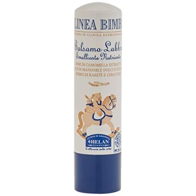 Image de Helan, Linea Bimbi, Baume a Levre Enfant, Stick Levres pour Enfants Nourrissant et Hydratant à Lèvres Doux avec Amande Douce Olive, Beurre de Karité Camomille, Arôme Vanille, 4 ml
