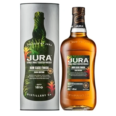 Image de JURA Rum Cask Finish Edition Whisky Single Malt Notes de Noix Coco &amp; Mangue Origine : Écosse/Jura 40% Alcool 70 cl