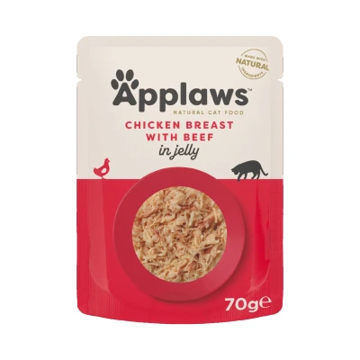 Image de Applaws Quick Serve Poulet et Bœuf en gelée 70 gr. par 16 pièces