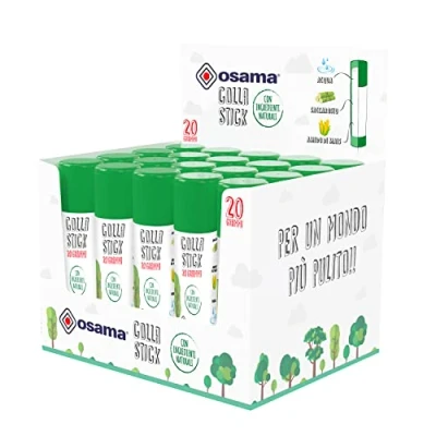 Image de Osama Colle Forte Stick Extra Adhésive, 20 Bâtons, gr Set Colles Naturel sans Solvants pour Papeterie Bureau et Fourniture Scolaire Résistante Grumeaux sur Papier, Sûre Enfants