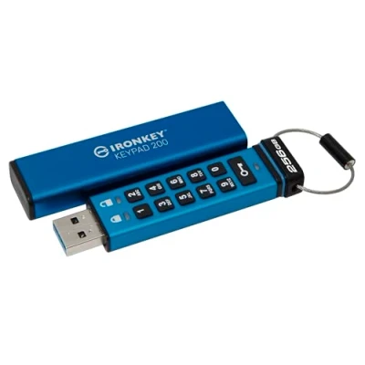 Image de Kingston IronKey Keypad 200 Clé USB Type A à chiffrement matériel FIPS 140 3 niveau (en attente) avec XTS AES 256 bits IKKP200/256GB