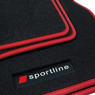 Image de teileplus24 PV101 FBA Tapis de Sol en Caoutchouc Sportline Design pour Audi A3 8P/8PA 2003 2012