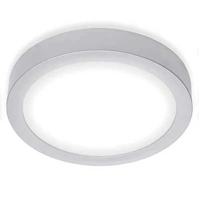 Image de Briloner Leuchten Luminaire LED, lampe de plafond, plafonnier 16,5 Watt, 1.600 Lumen, 4.000 Kelvin, rond, chrome mat, 225x32mm (DxH)