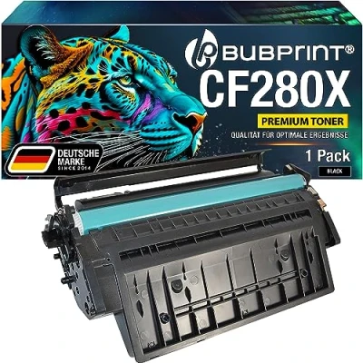 Image de Bubprint Cartouche de Toner Compatible pour HP CF280X 80X Laserjet Pro 400 M401A M401D M401DN M401DNE M401DW M401N MFP M425DN M425DW 6900 Pages Noir Black
