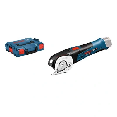 Image de Bosch Professional 06019B2905 Cisaille universelle sans fil GUS 12V 300 Solo Click&amp;Go L Boxx, Bleu, Bleu
