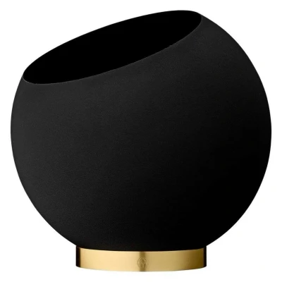 Image de AYTM pot de fleurs Globe, Ø 30 cm, noir, aluminium, acier