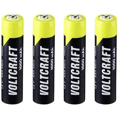 Image de VOLTCRAFT Endurance HR03 Micro (AAA) Lot de 4 Piles NiMH 1000 mAh 1,2 V