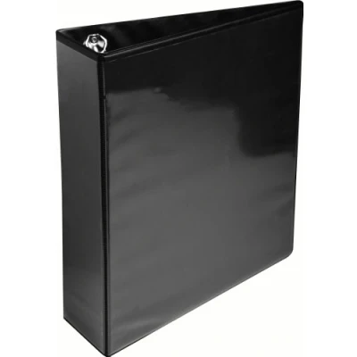 Image de Exacompta réf. 51845NE 1 Classeur opaque rigide personnalisable 3 poches 4 anneaux en D de 60 mm Dos 90 Dimensions extérieures : 32 x 30 cm Format à classer A4 Maxi Coloris noir