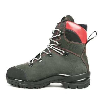 Image de OREGON Fiordland Chaussures de Sécurité pour Tronçonneuse Classe 2, Bottes Imperméables en Cuir Nubuck Véritable Haute Qualité, Résistantes Chaud Froid, Bûcherons (Taille 46 EU)