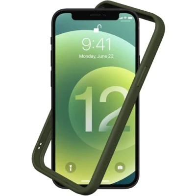 Image de RhinoShield Coque Bumper Compatible avec [iPhone 12/12 Pro] CrashGuard NX Protection Fine Personnalisable Absorption des Chocs [sans BPA] Vert Kaki