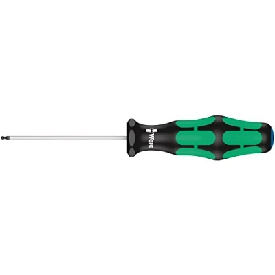 Image de Wera 05022795001 352 Tournevis hexagonal à tête sphérique, 1.5 x 60 mm, Noir/vert
