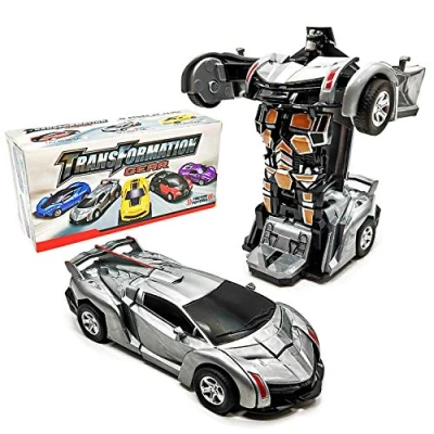 Image de Voiture 2 en 1 Se transforme robot, gris