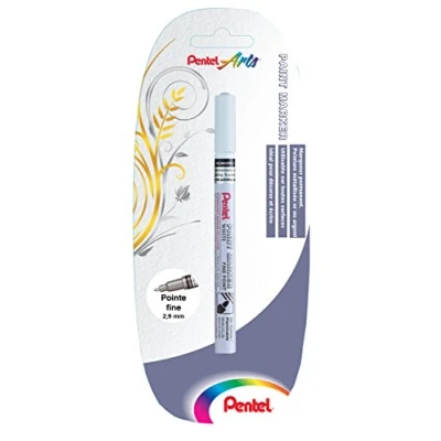 Image de Pentel MSP10x1 W Marqueur Déco Permanent Pointe fine Blanc