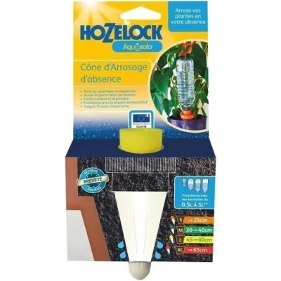 Image de HOZELOCK Système d&#039;Arrosage Goutte à Autonome Aquasolo Taille L (x1) : Arrosage d&#039;Absence, Idéal pour Plante en Pot, Jardinière, Fleurs et Potager, Cône Jaune Céramique [2712 3465]