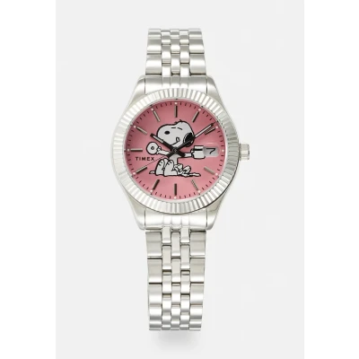 Image de Timex Marlin Chronograph Montre pour hommes, 40 mm, bracelet en cuir marron à ouverture rapide, deux pièces, cadran bleu, boîtier acier inoxydable TW2W10200