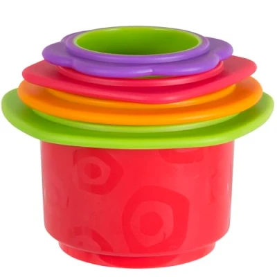 Image de Playgro Jouet de Bain Gobelets Empilables, Jouets pour Bébés, À partir 9 mois, Sans BPA, Coloré, 40217