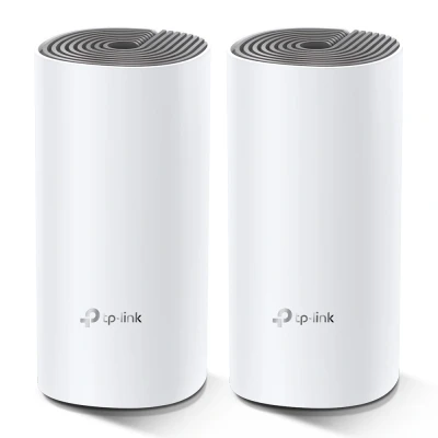 Image de TP Link Deco E4 (2 pack) Bi bande (2,4 GHz / 5 GHz) Wi Fi (802.11ac) Blanc, Gris Interne