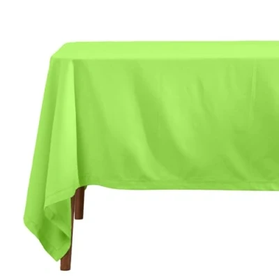 Image de HOMESCAPES Nappe de Table carrée, Linge en Coton uni Citron Vert 137 x cm