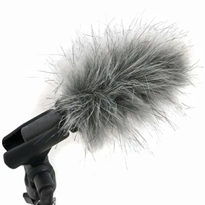 Image de Bonnette anti vent Keepdrum WS04 En fourrure Pour divers microphones Rode, Shure