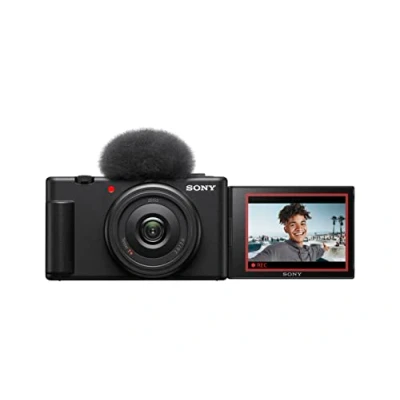 Image de Sony ZV 1F Appareil vlog photo numérique écran orientable, vidéos 4K, ralenti, fonctions Noir