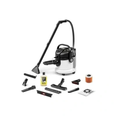 Image de Kärcher Shampouineuse SE 4 Plus, Flexible d&#039;Aspiration, Réservoirs Eau Fraîche/Eau Sale : l, Suceurs de Lavage avec Embouts pour Sol Dur, Moquettes, Fauteuils, Fentes