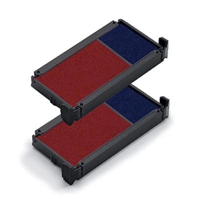 Image de Trodat 6 4912 2DB Lot de 2 cassettes d&#039;encrage Swop Pad (Bleu/rouge)