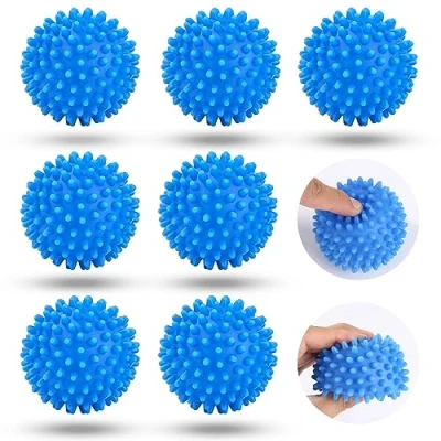 Image de jutyum Lot de 6 boules lavage réutilisables pour machine à laver, sèche linge, linge plus moelleux, réutilisable