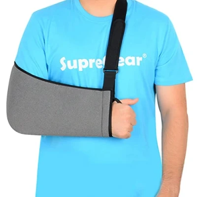 Image de supregear Écharpe de Bras Immobilisateur D&#039;épaule, Support Coiffe des Rotateurs Léger Réglable pour Blessure À L&#039;épaule, Coude D&#039;os Cassés Fracturés Gauche/Droit, Femme Homme