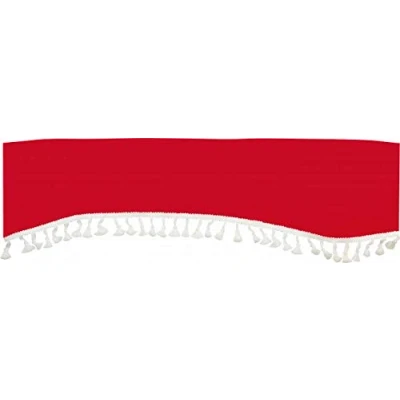 Image de Franges de cabine 240*18cm rouge