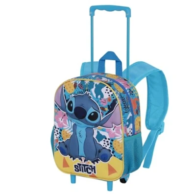 Image de Sac à dos 3D Roulettes Petit Disney Lilo et Stitch Colors Turquoise Taille Unique