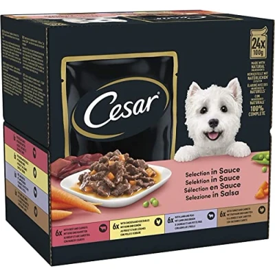 Image de Cesar Nourriture pour chien En sachets fraîcheur 24 x 100 g (Pack of 2)