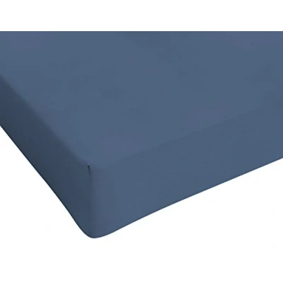 Image de Italian Bed Linen Max Color Drap Housse, 100 % Coton, Avio, 1 Place