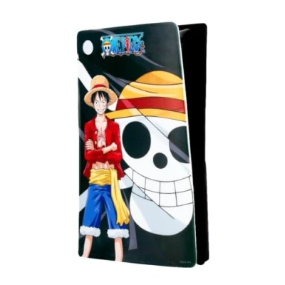 Image de Konix One Piece Façade de Protection pour Console PS5 Slim Silicone Antichoc Anti Rayures Motif Luffy Noir