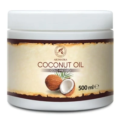 Image de Beurre de Coco 500ml Cocos Nucifera Huile Végétale Pressée à Froid Non Raffiné Soins du Visage pour Peau Corps Bain Soin Peaux Sèches, Cheveux