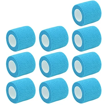 Image de Mintice 5 X Adhésifs Autoadhésif Bandage Cohésifs Band Solide élastique Ruban à Premiers Soins Poignet Ankle Sport 4.5mx5cm Bleu Clair