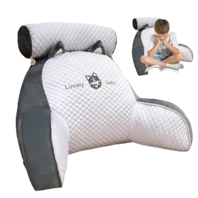 Image de Reading Pillow, Bed Backrest Pillow with Arms, Sofa and Bedside Cushion, Sitting in Bed, Working on Laptop, for Relaxing Watching TV Playing Game, Back Support Rest 60x40cm/70x50cm