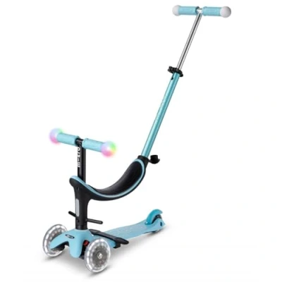 Image de Micro Trottinette Évolutive Mini 3en1 Révolution Magic 3 Roues Lumineuses Guidon Lumineux 1 à 6 Ans Bleu