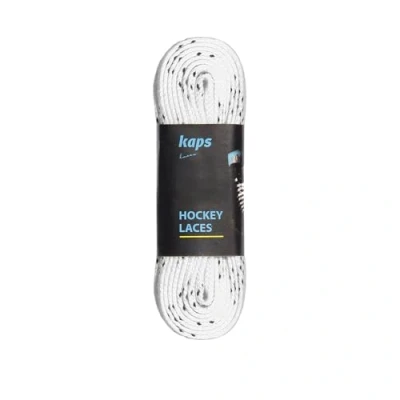 Image de Kaps Lacets de Skate Imperméables en Polyester Résistance à la Traction Exceptionnelle 190 daN Résistants l&#039;eau Pour Patins Hockey sur Glace Blanc et Noir 305cm