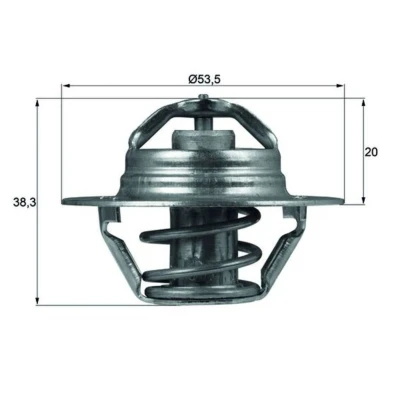 Image de MAHLE ORIGINAL TX 88 88D Thermostat d&#039;eau 53,5 avec joint d&#039;étanchéite CITROËN: Xsara 5 portes, AX, Berlingo / First I Van