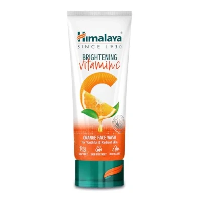 Image de Nettoyant visage orange éclaircissant à la vitamine C de l&#039;Himalaya pour le Enlever peau terne 100 ml