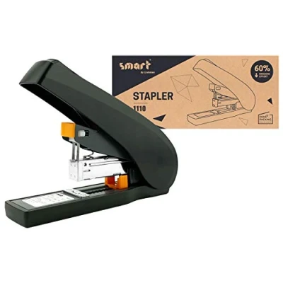 Image de D.RECT Agrafeuse Smart 1110 Moins d&#039;effort Avec Agrafes Pour le Bureau 60% d&#039;efforts. Boîtier Ergonomique de Haute Qualité (Agrafes Type 23/6 23/13 mm) 100 Feuilles