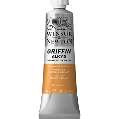 Image de Winsor &amp; Newton Griffin Alkyd Huile Tube 37ml 090 Nuance de Jaune Cadmium Orange ROW