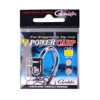 Image de Hameçons Avec Oeillet Gamakatsu Powercarp NS Noir (10pcs) Taille 10 carpe