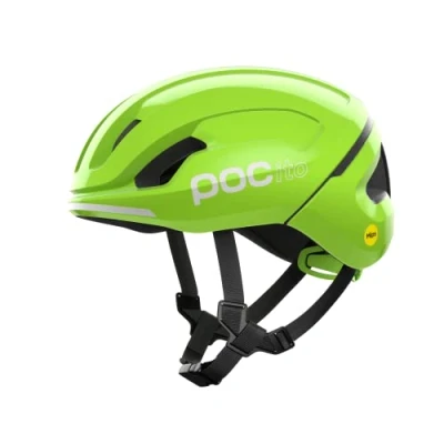 Image de POC POCito Omne MIPS Casque de vélo pour enfants est conçu aider les jeunes cyclistes à développer leurs compétences, Jaune Fluo/Vert, XS (48 52 cm)