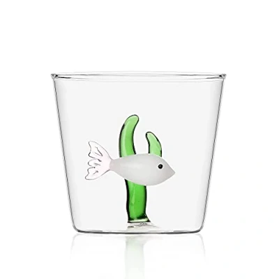 Image de Ichendorf Milano 0.09352057 Tumbler Avec Poisson Blanc/Algue Vert Collection Marine Garden